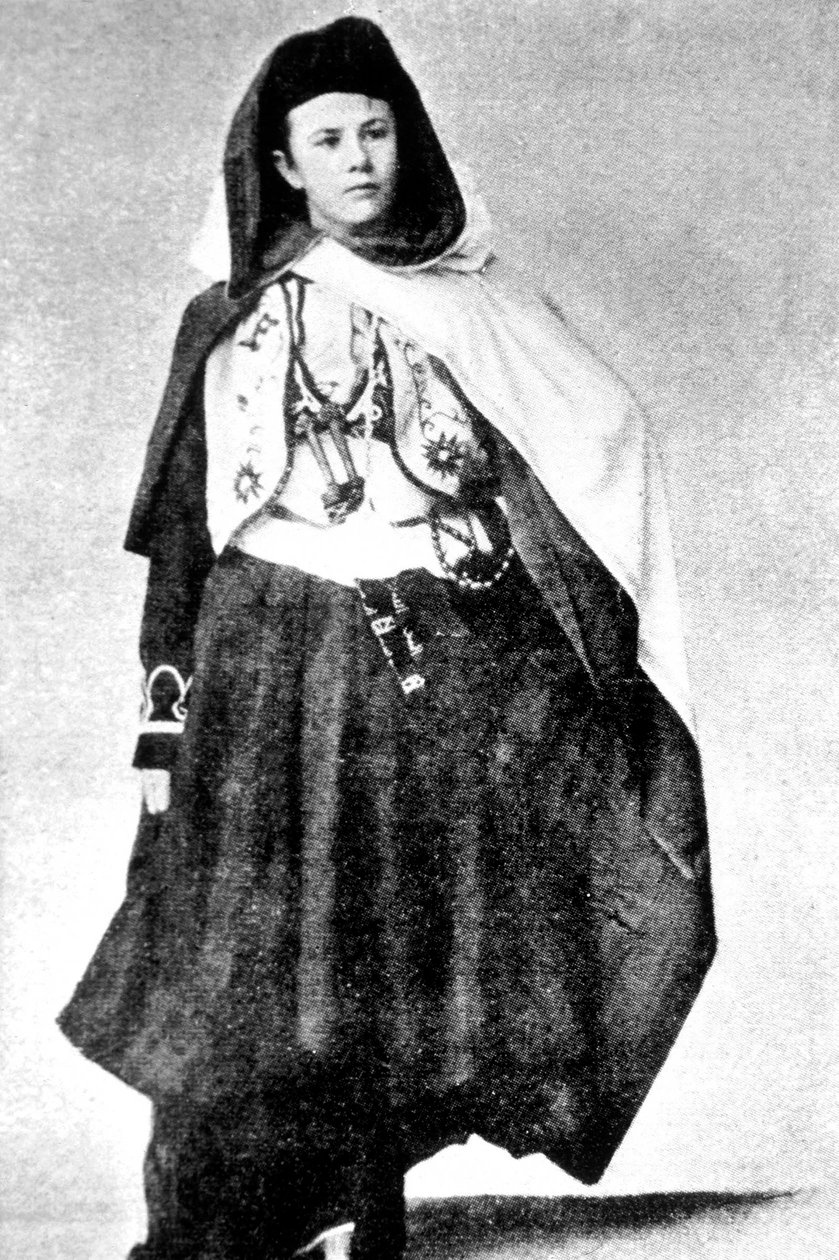 Den sveitsiske oppdageren Isabelle Eberhardt i arabisk drakt, ca. 1897 av Unknown