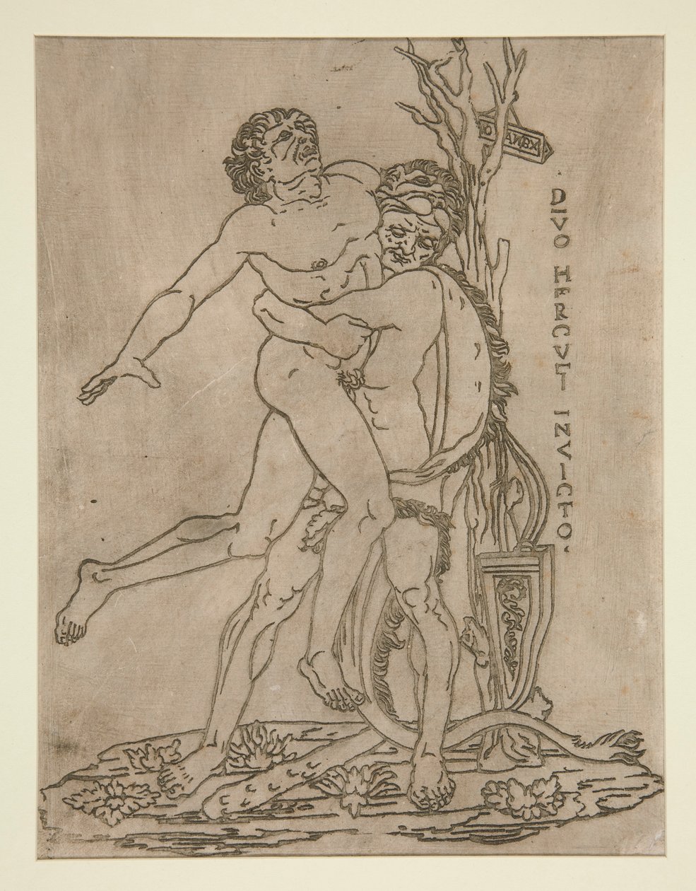 Hercules og Antaeus av Unknown