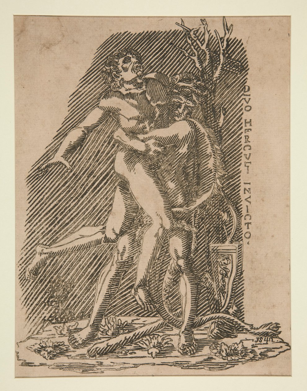Hercules og Antaeus av Unknown