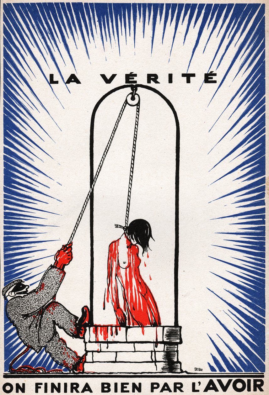 La Verite pendue. Sannheten hengte. av Unknown