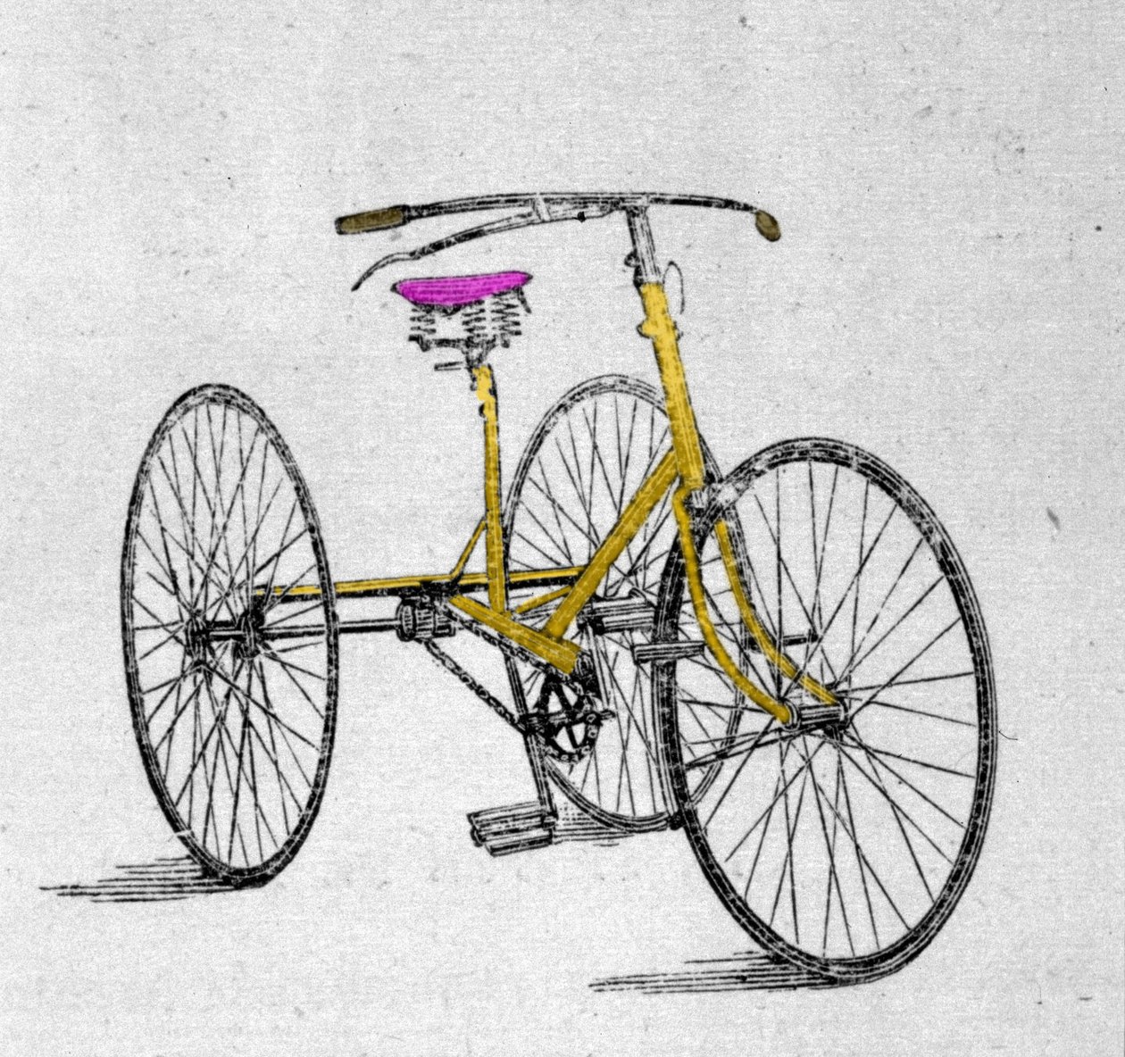 Avansert trehjulssykkel modell. av Unknown artist