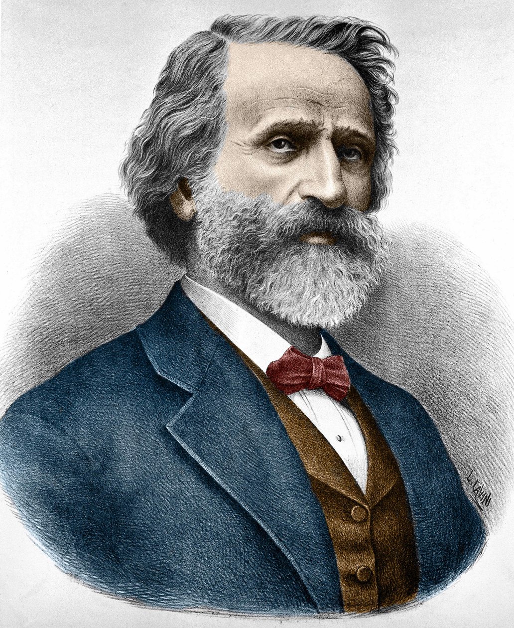 Giuseppe Verdi (1813-1901), italiensk komponist. av Unknown artist