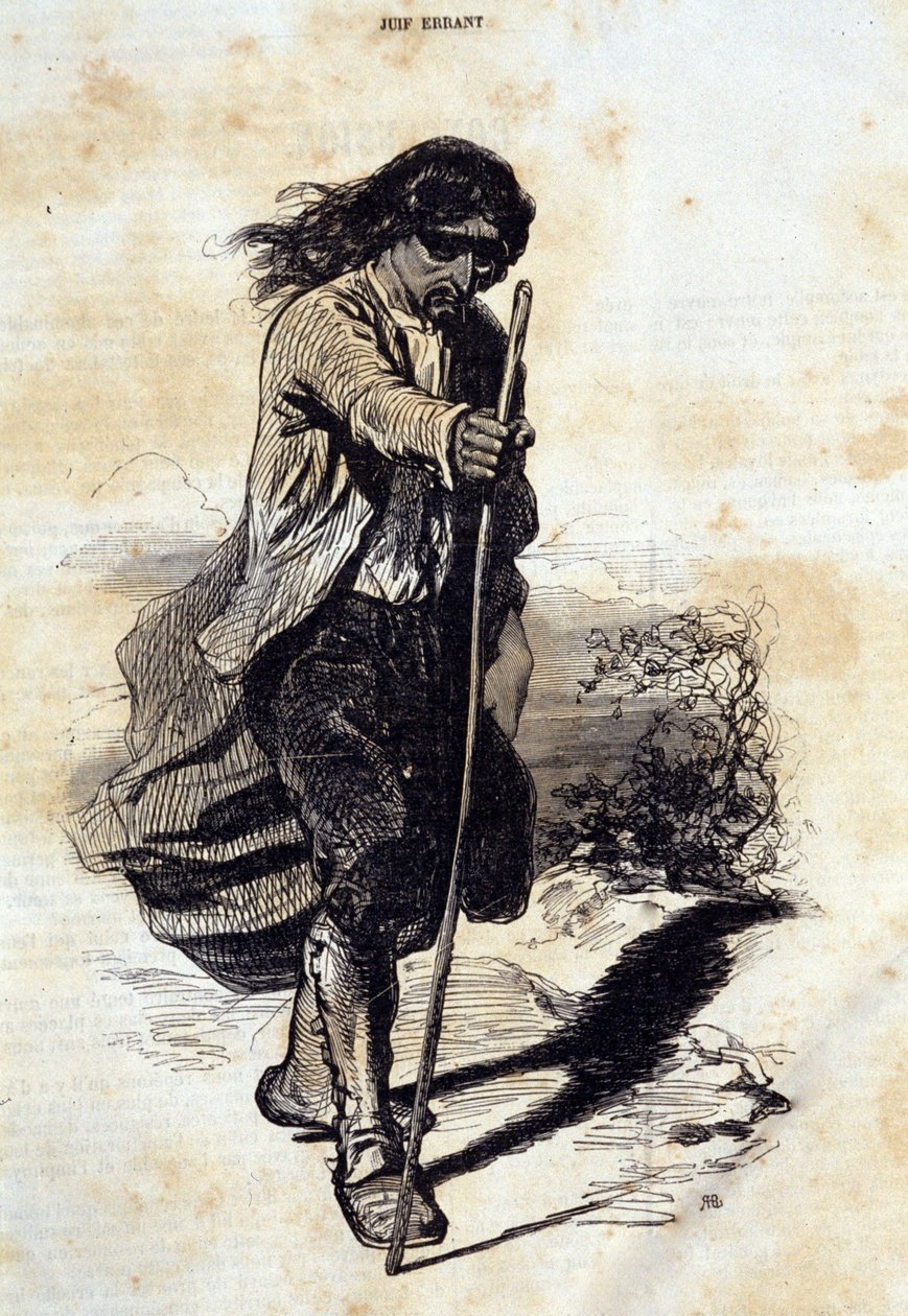 Jødedom: Jødisk omreisende selger (vandrende jøde). av Unknown artist