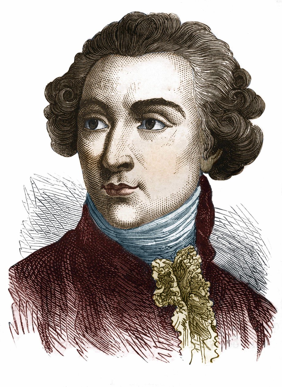 Pierre Choderlos de Laclos (1741-1803), fransk forfatter. av Unknown artist