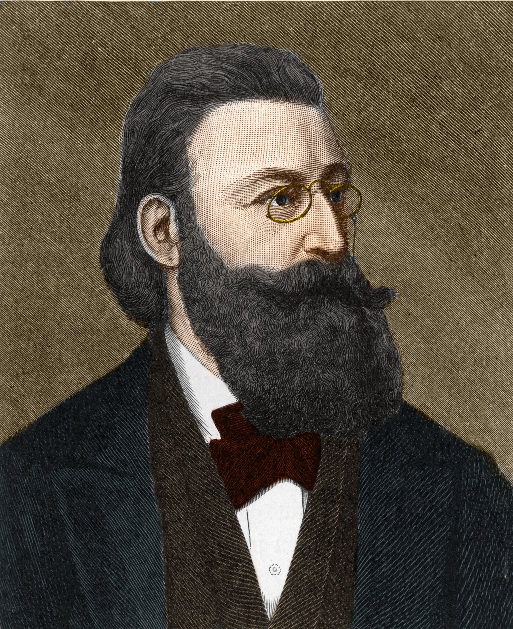 Portrett Ludwig Anzengruber (1839-1889), østerriksk forfatter. av Unknown artist