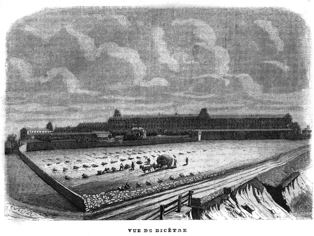 View of Bicetre near Paris in 1858. av Unknown artist