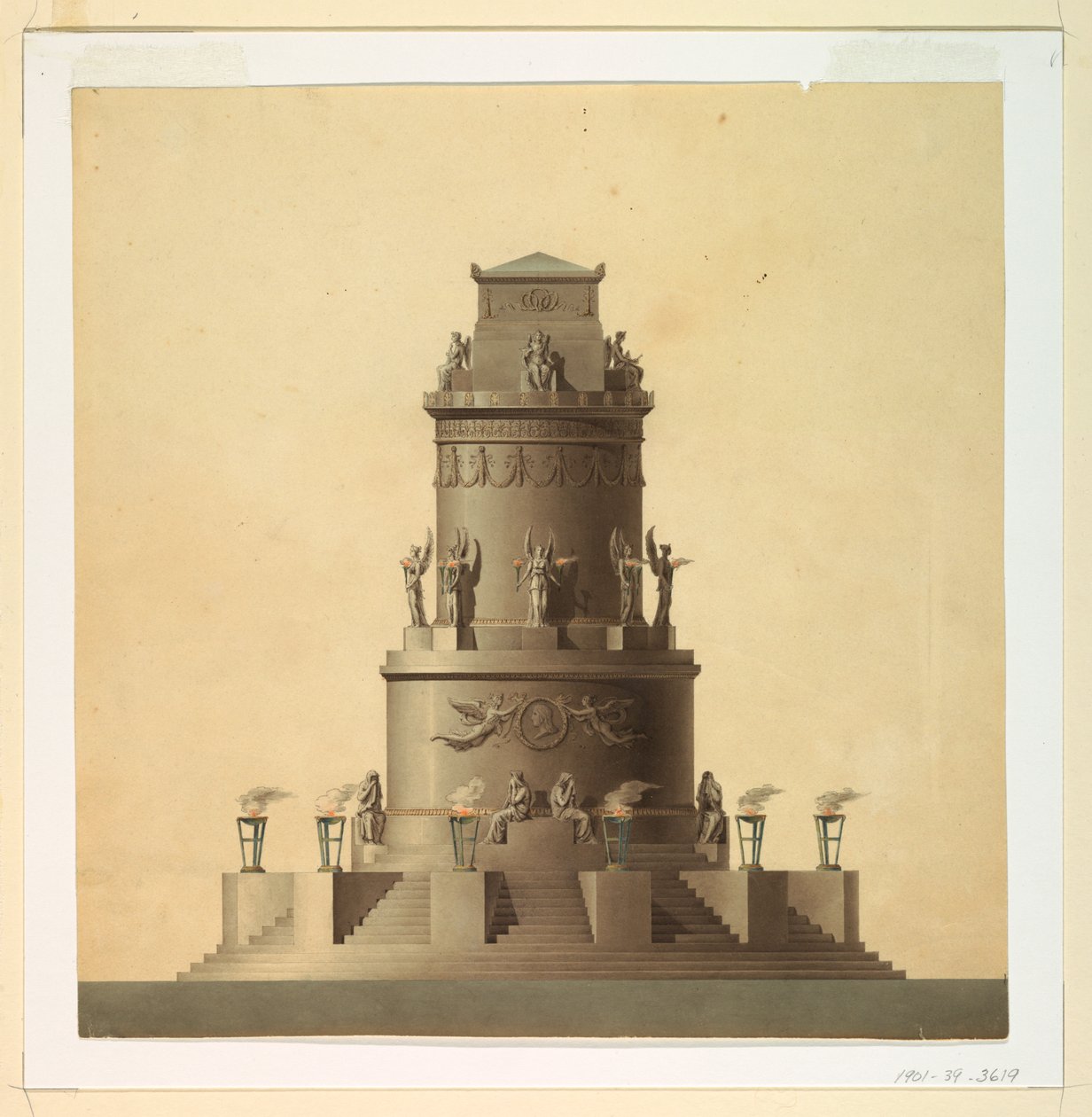 Gravmonument til en helt av Unknown, Italian