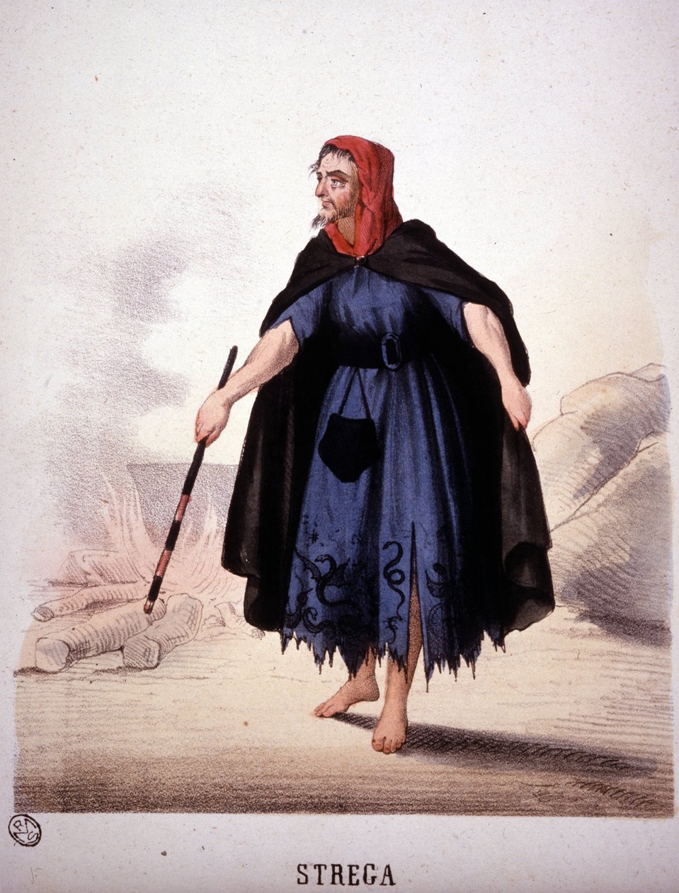 En heks fra Macbeth. av Unknown artist