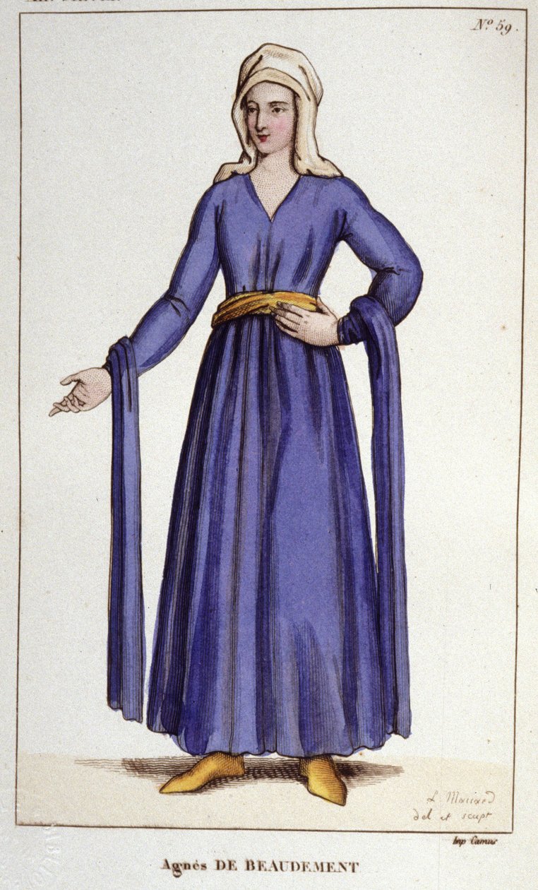 Agnès De Baudement, Lady of Braine (1130-1218). av Unknown artist