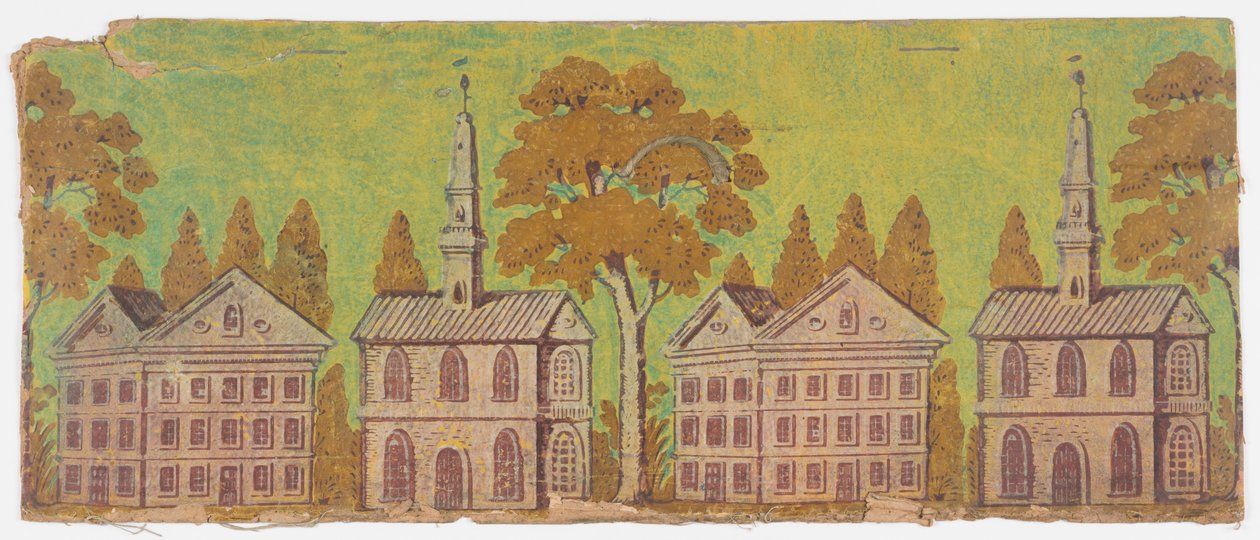 Bandbox-fragment av Unknown artist