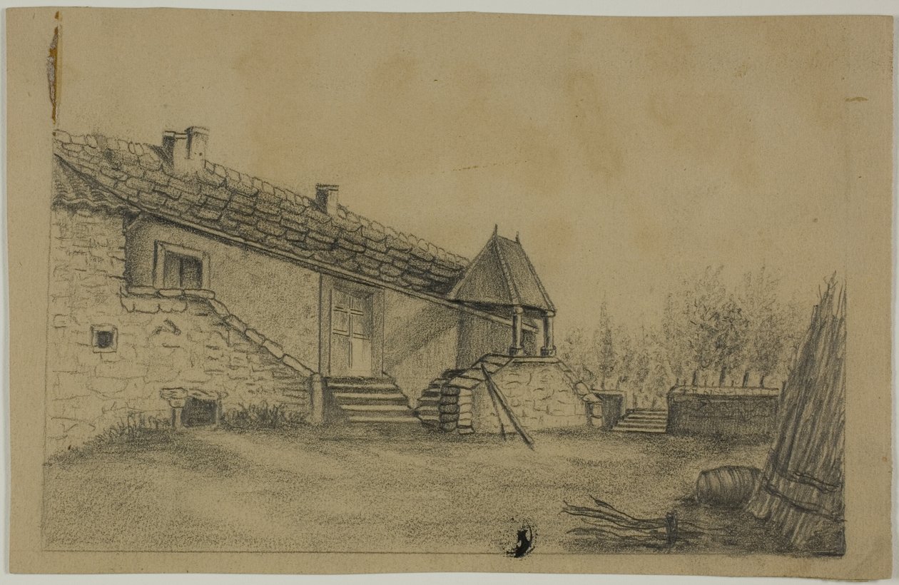 Lukket gårdshus av Unknown artist