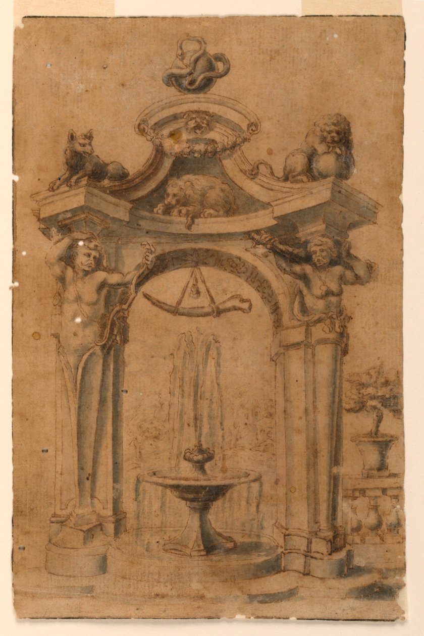Design for en hagefontene av Unknown artist