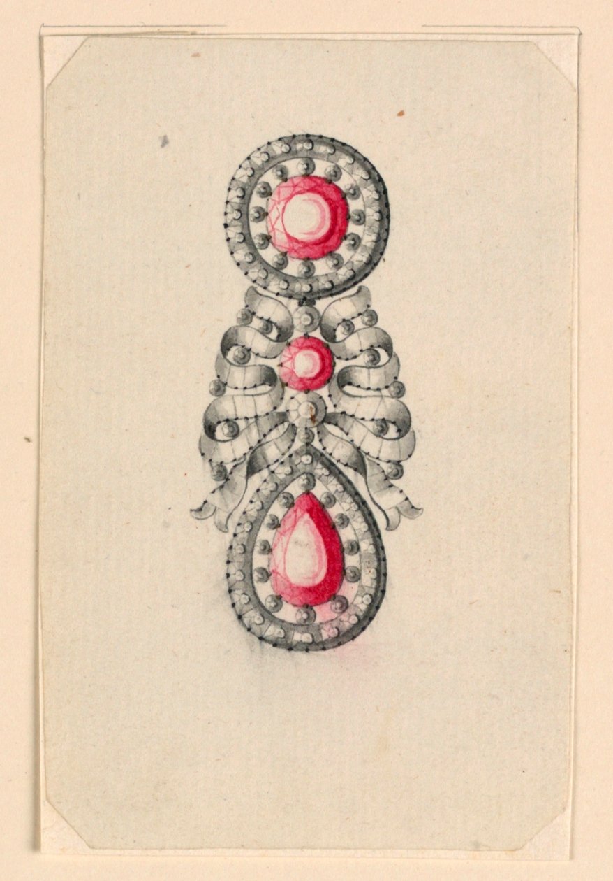 Design for en øredobber av Unknown artist