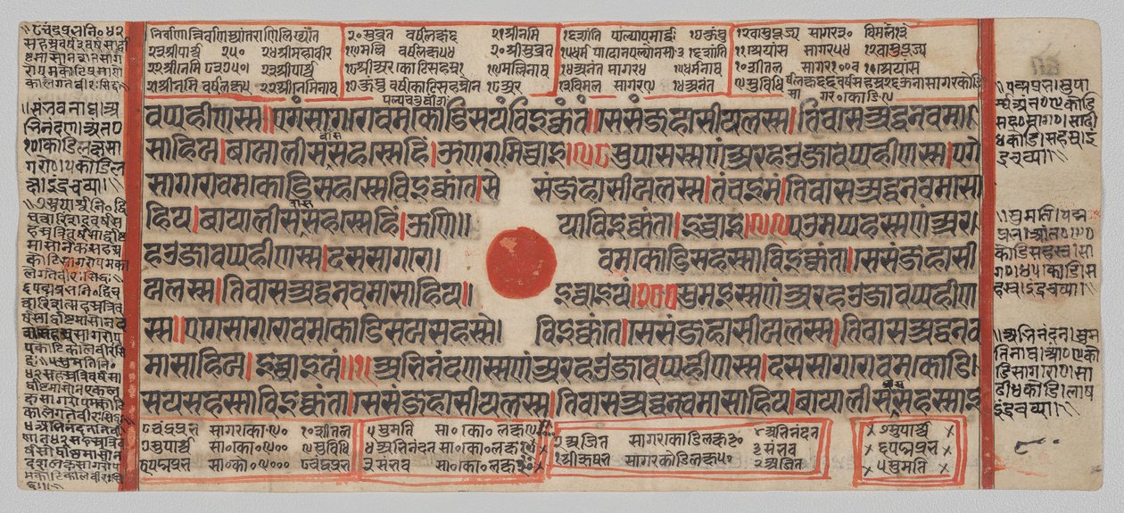 Kalpa-sutra Manuskript med 24 miniatyrer: Manuskriptside av Unknown artist