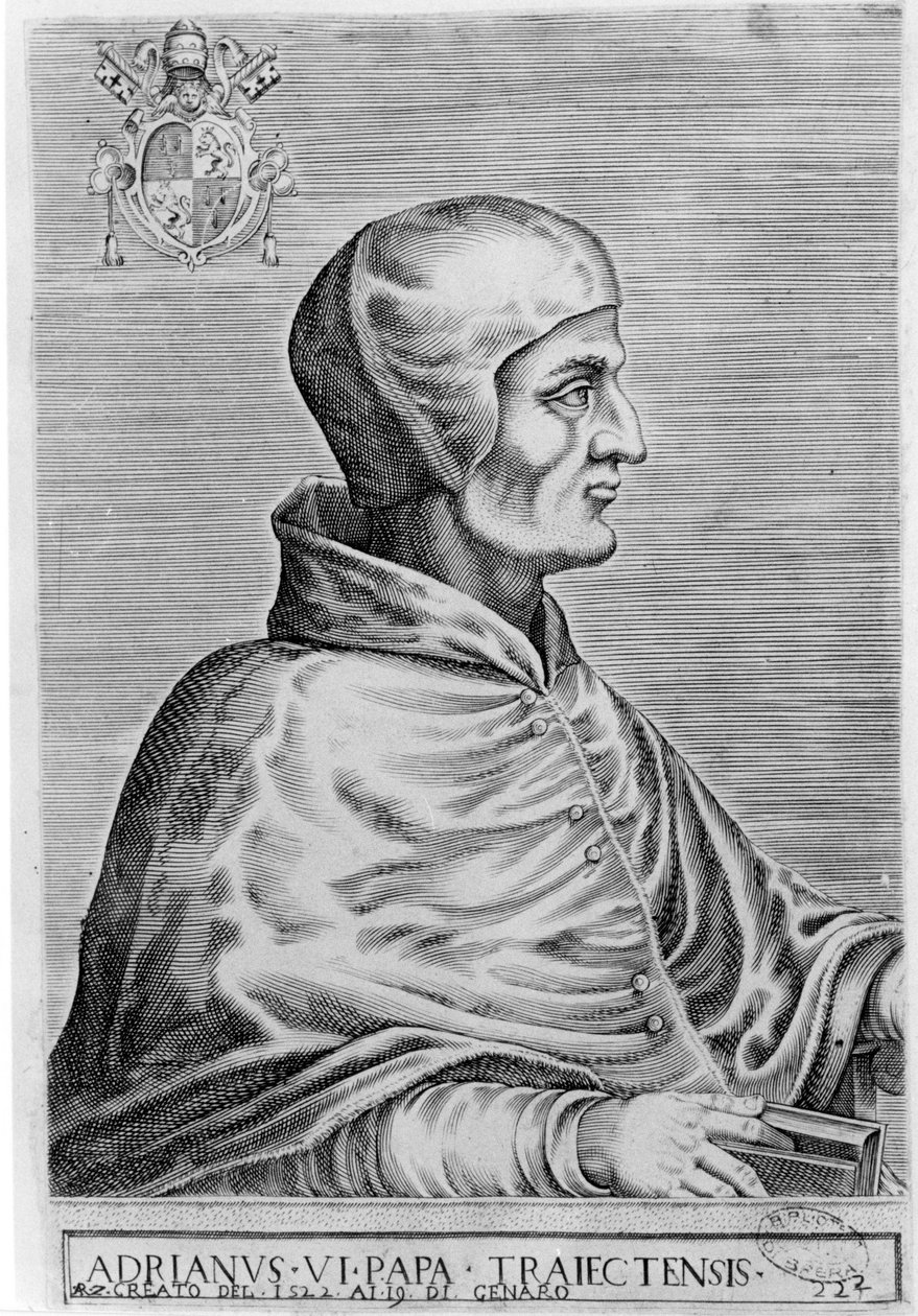 Pave Adrien VI (1459 - 1523). av Unknown artist
