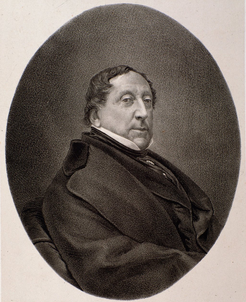 Portrett av Gioacchino Rossini (gravering av Unknown artist