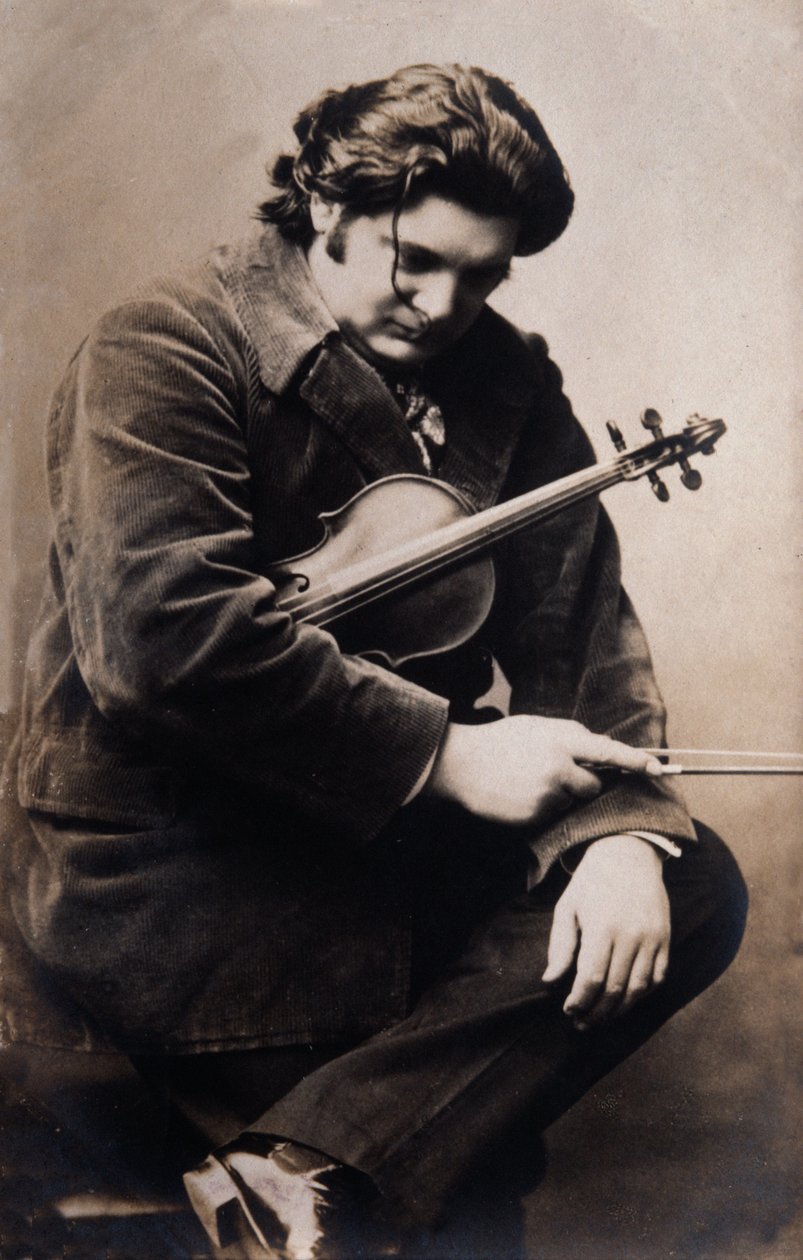 Portrett av Eugene Ysaye (s/hvitt bilde) av Unknown photographer
