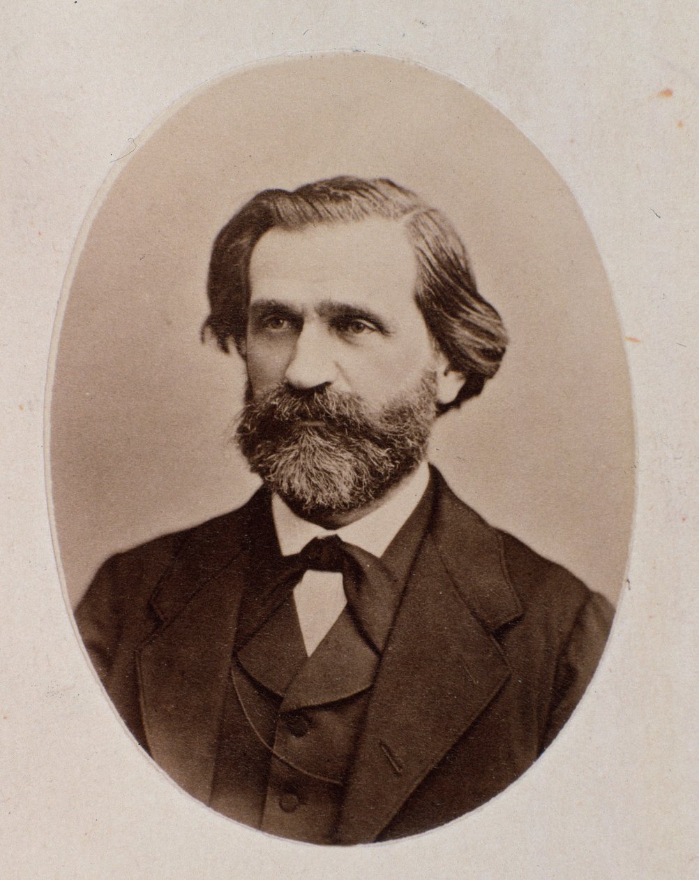 Portrett av Giuseppe Verdi (s/hvitt bilde) av Unknown photographer