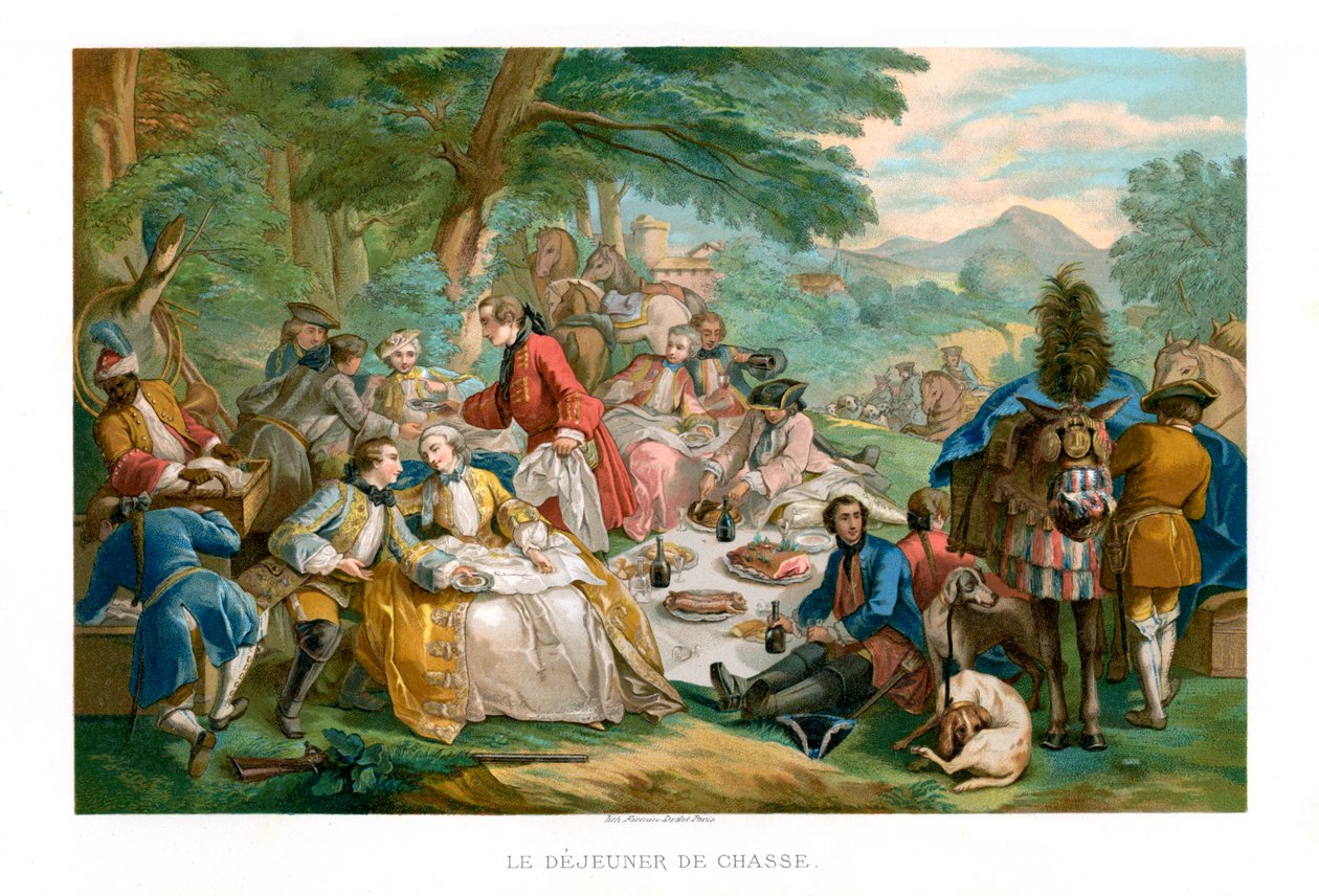 Hunt Breakfast, 1737, 1885. av Urrabieta