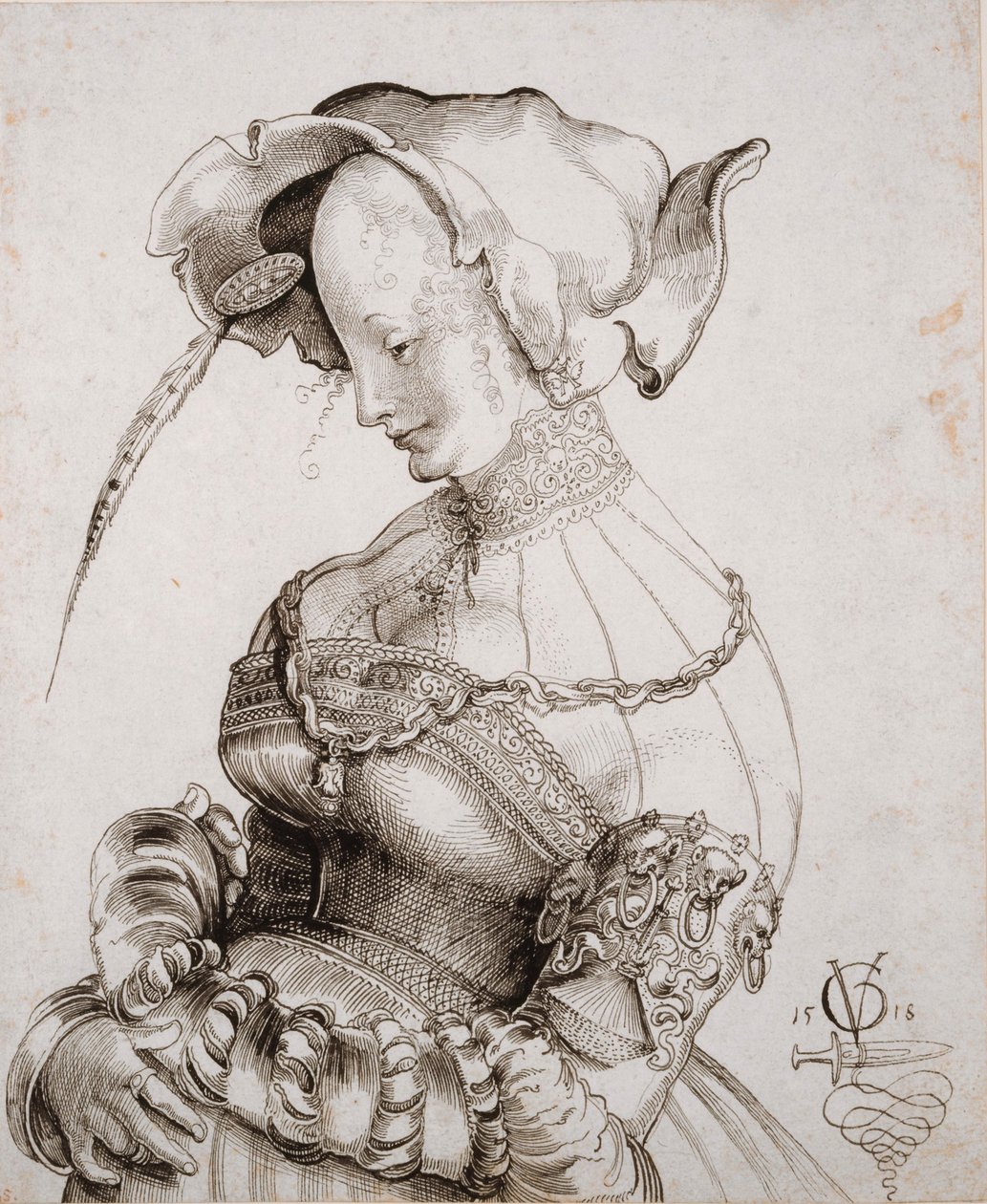 Prostituert i halvfigur, 1518. av Urs Graf