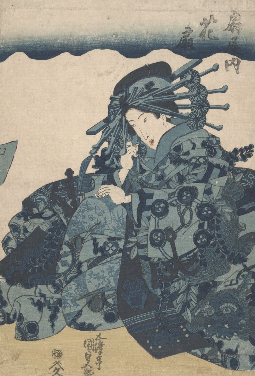 Ukjent aizuri-e-trykk, ca. 1830 av Utagawa Kunisada