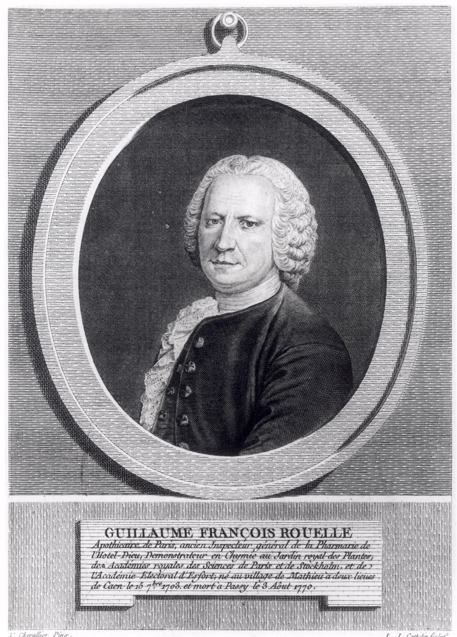 Guillaume Francois Rouelle (1703-70) gravert av Louis Jacques Cathelin (1738-1804) (bw-foto) av V. Chevallier