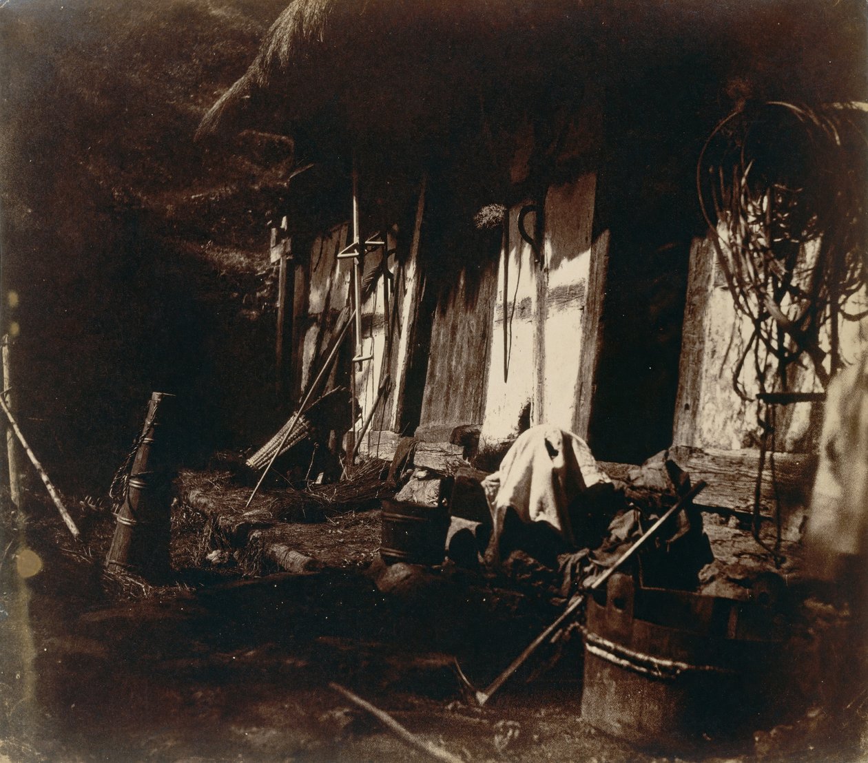 [Gårdsscene], 1850-54. av V. Dijon
