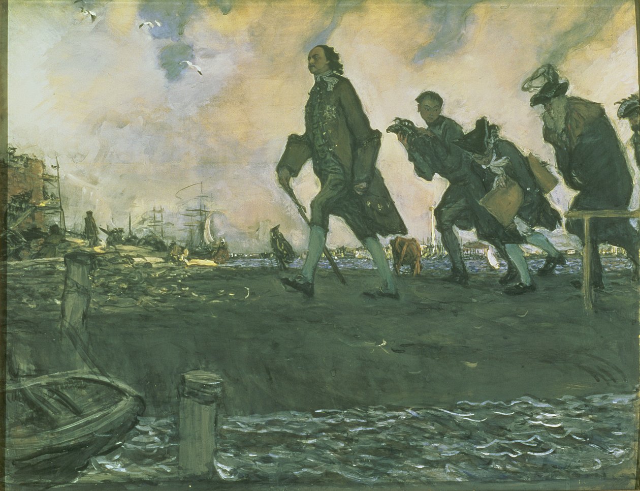 Peter I den store (1672-1725) 1907 (gouache på kort) av Valentin Aleksandrovich Serov
