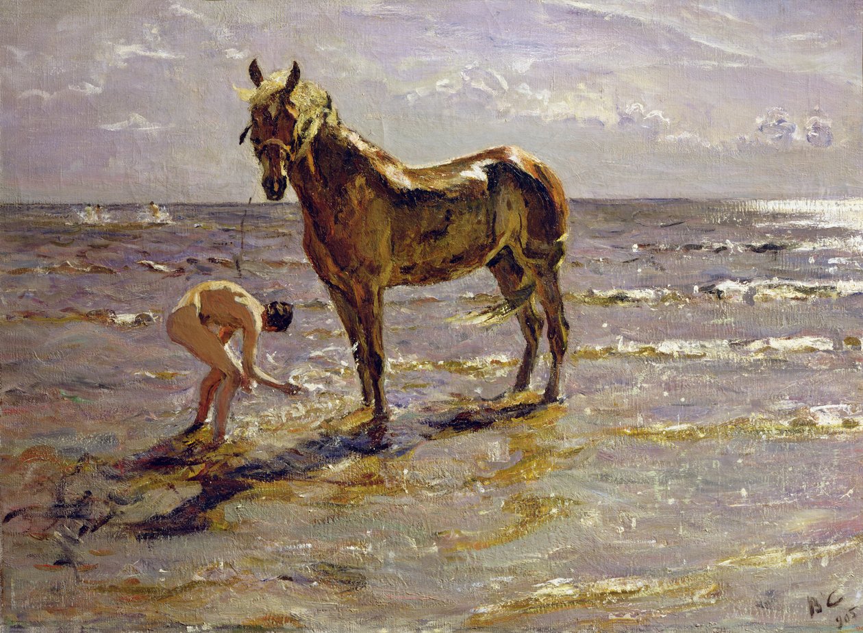 Bading en hest, 1905 av Valentin Aleksandrovich Serov