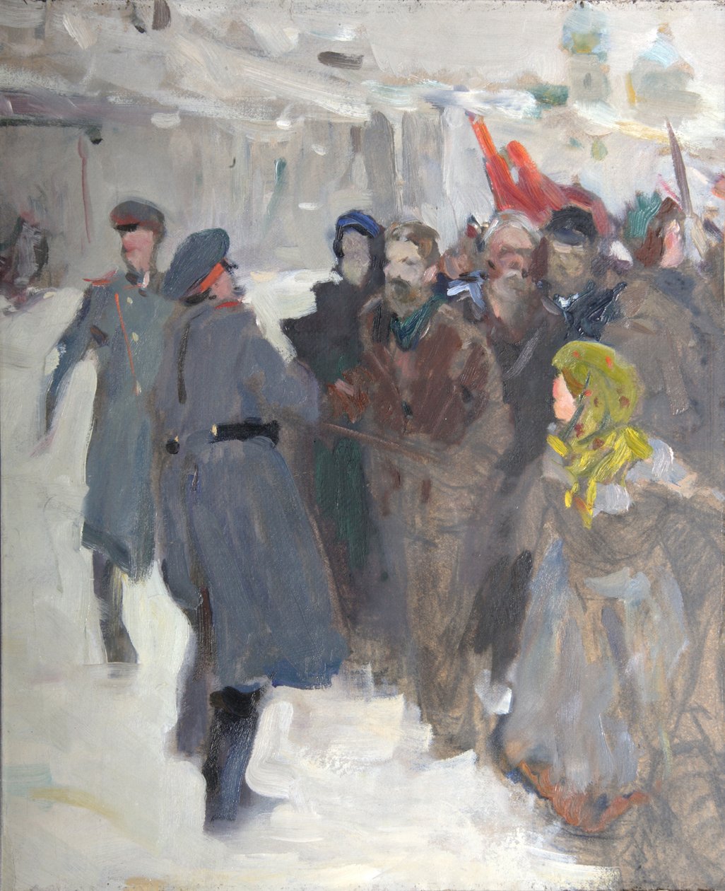 Revolusjonær demonstrasjon, 1906 av Valentin Aleksandrovich Serov