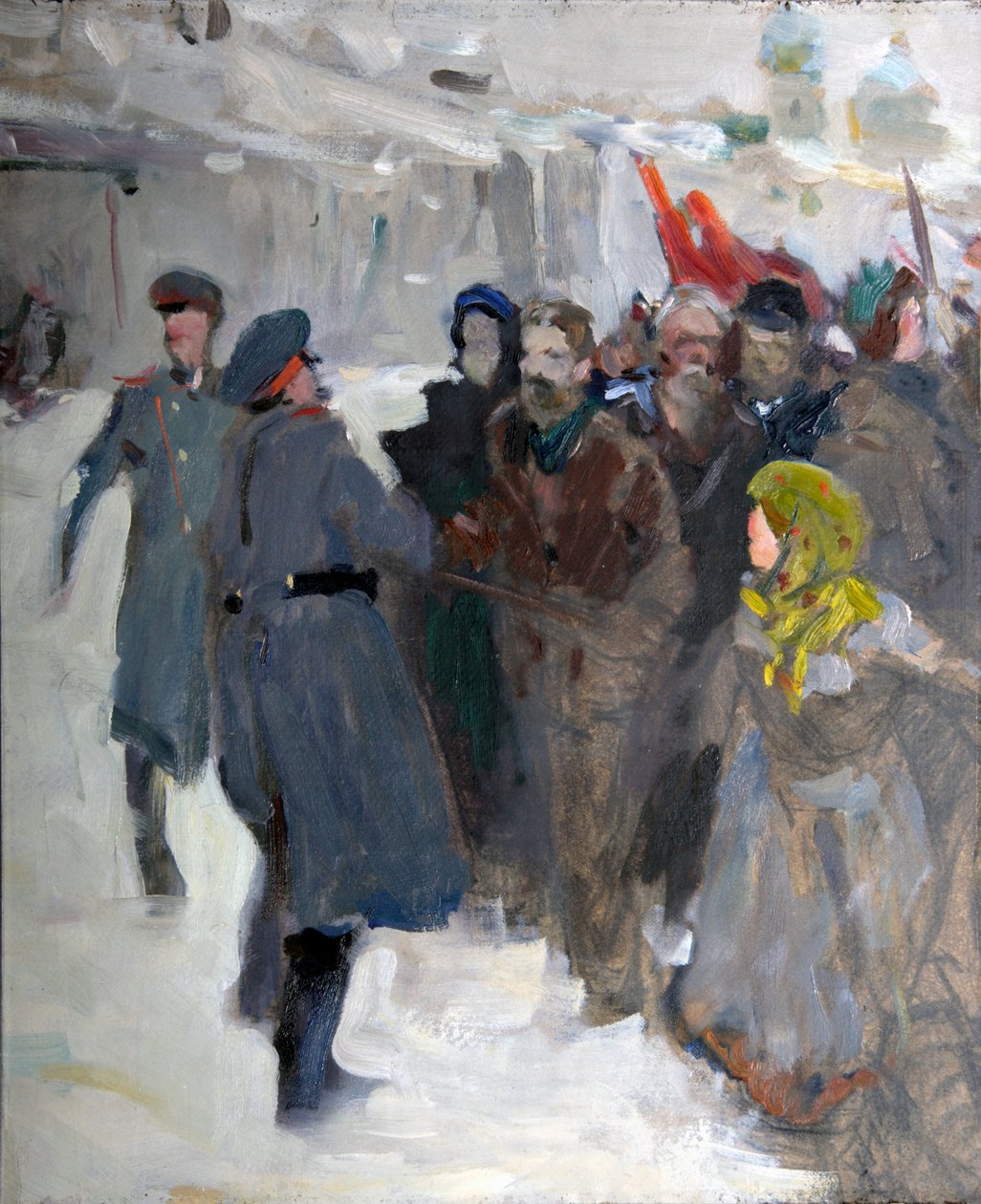 Revolutionary Demonstration', 1906. av Valentin Alexandrovich Serov