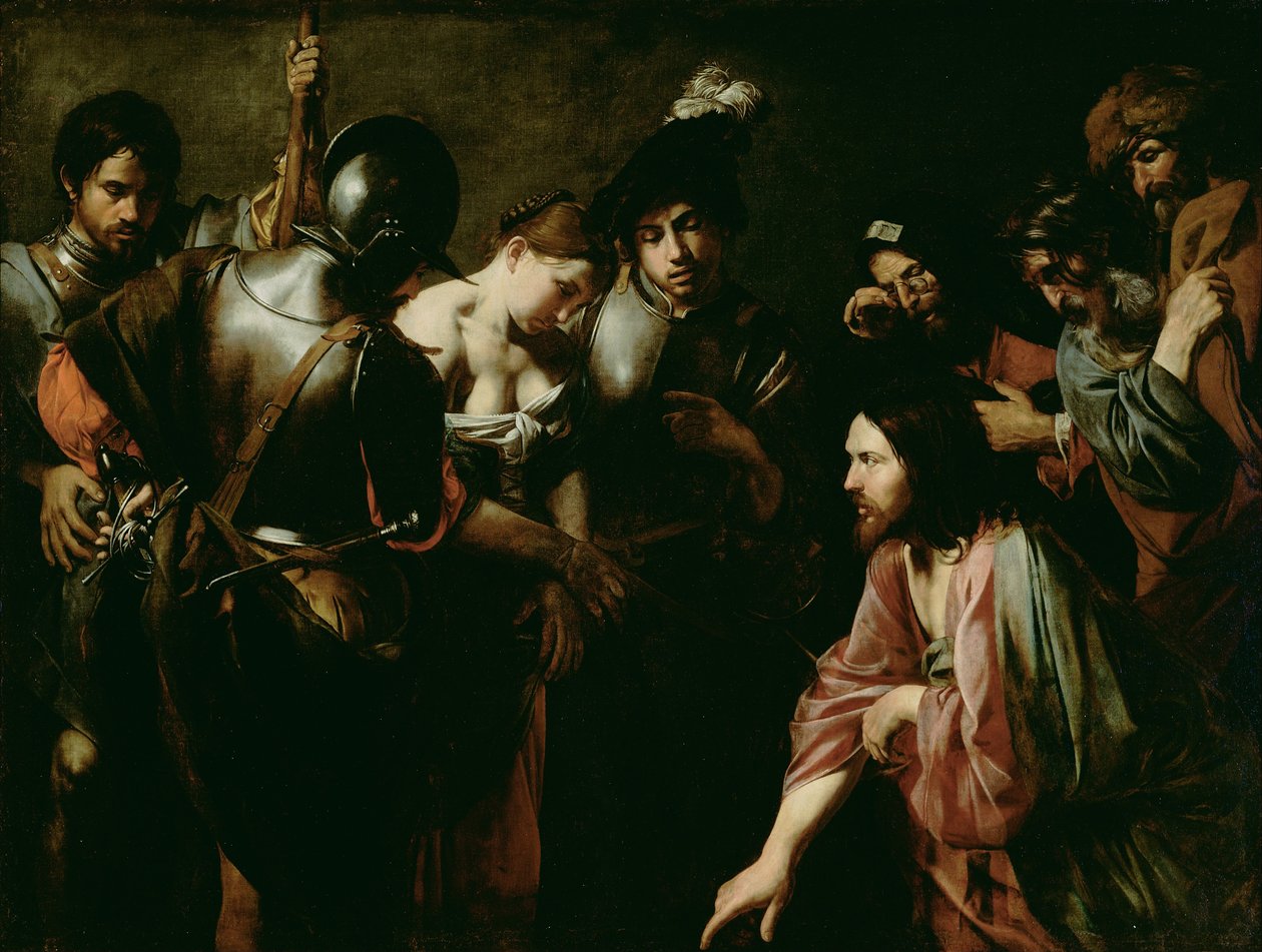 Kristus og ekteskapsbruddet av Valentin de Boulogne