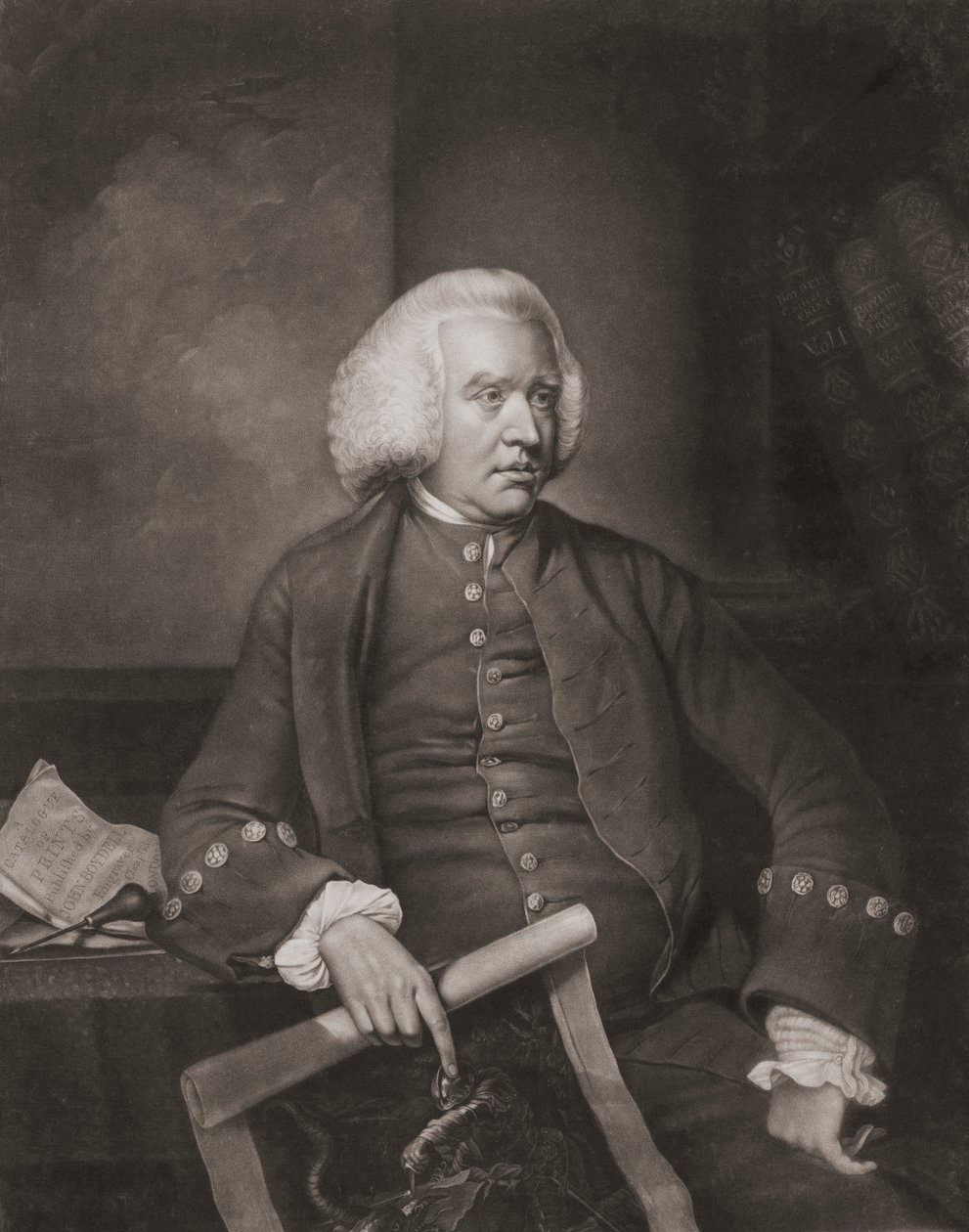 John Boydell. Portrett (trykk) av Valentine Green