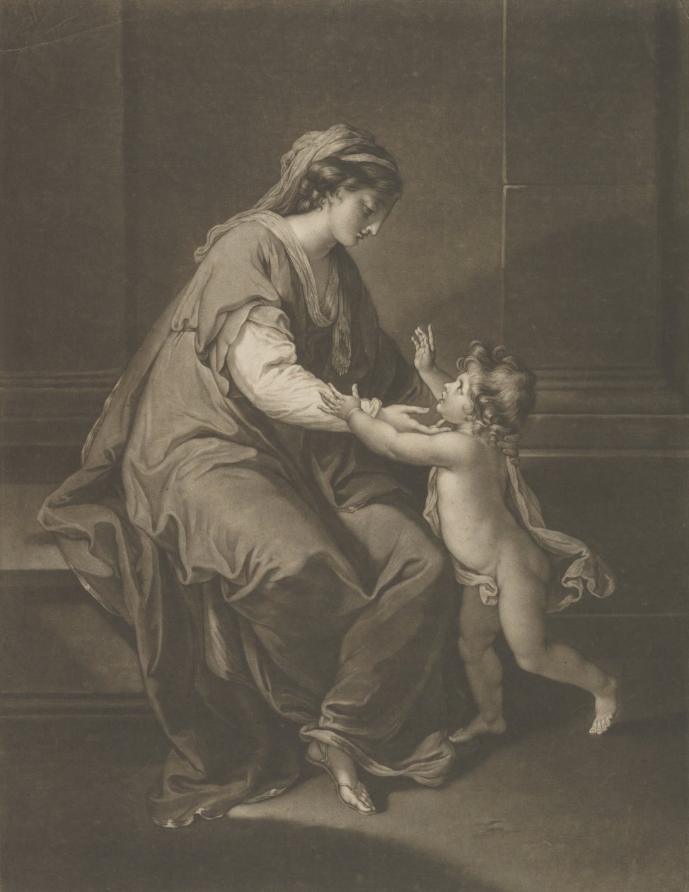Madonna og barn, 3. desember 1774. av Valentine Green