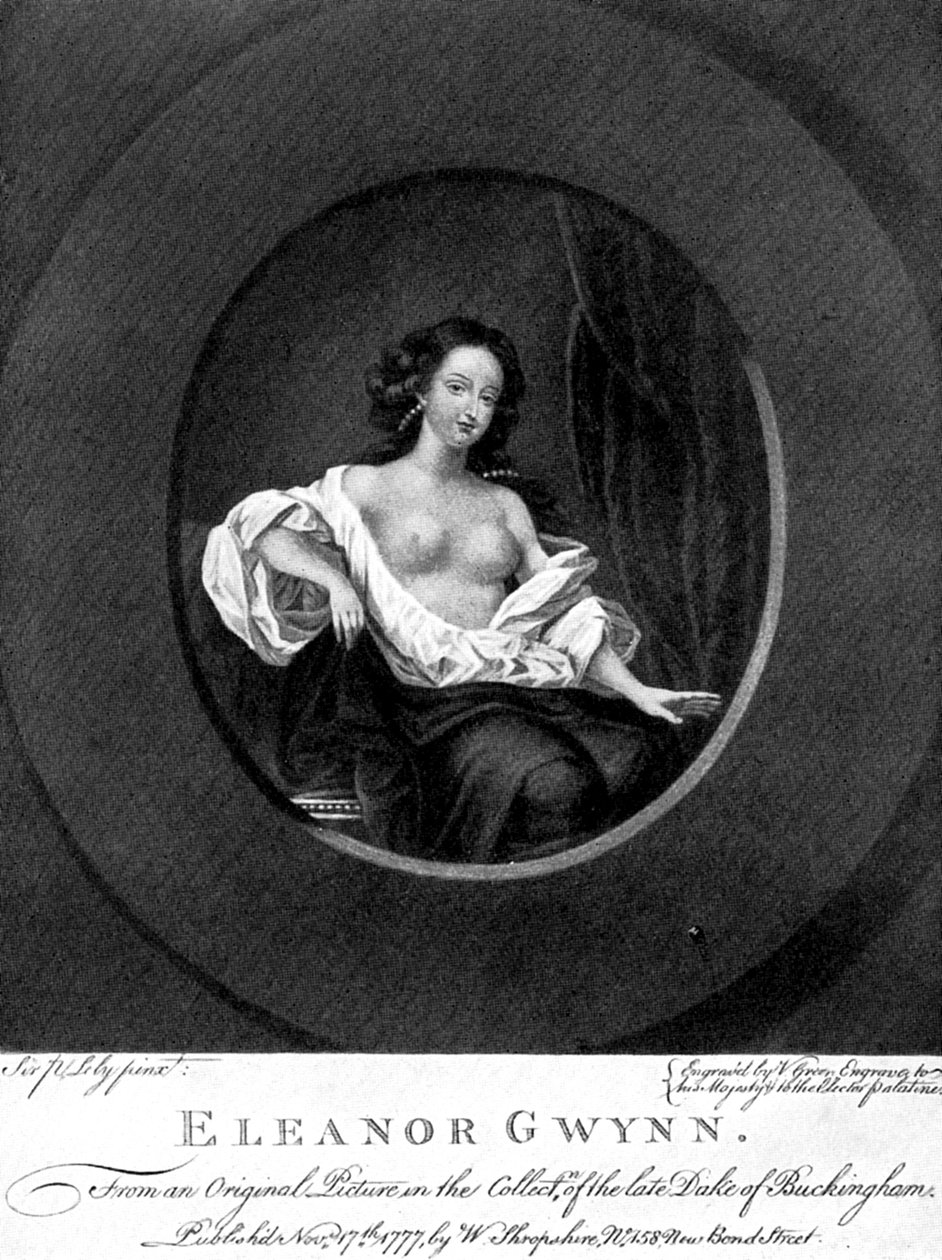 Nell Gwynne , engelsk skuespillerinne, 1800-tallet. av Valentine Green