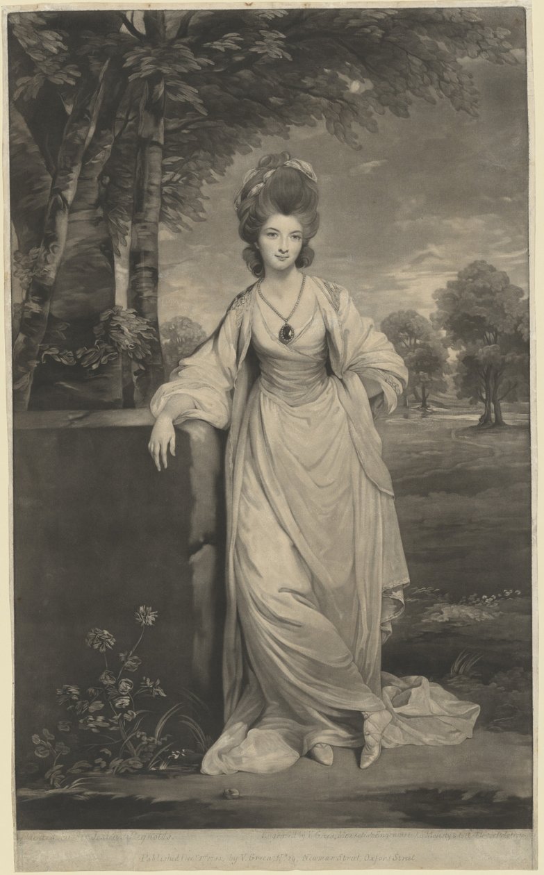 Lady Elizabeth Compton av Valentine Green after Sir Joshua Reynolds