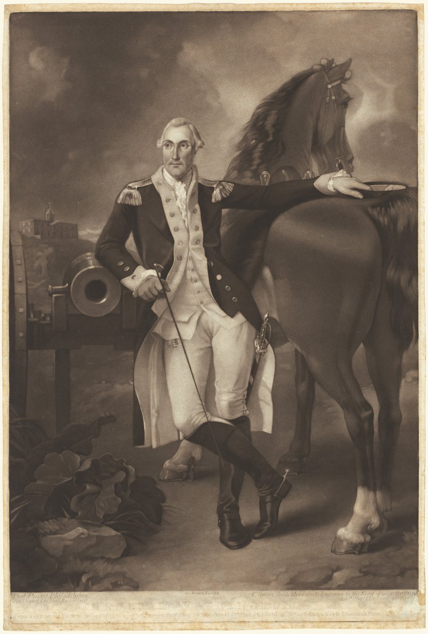 George Washington av Valentine Green, after Thomas Stothard, after Charles Willson Peale