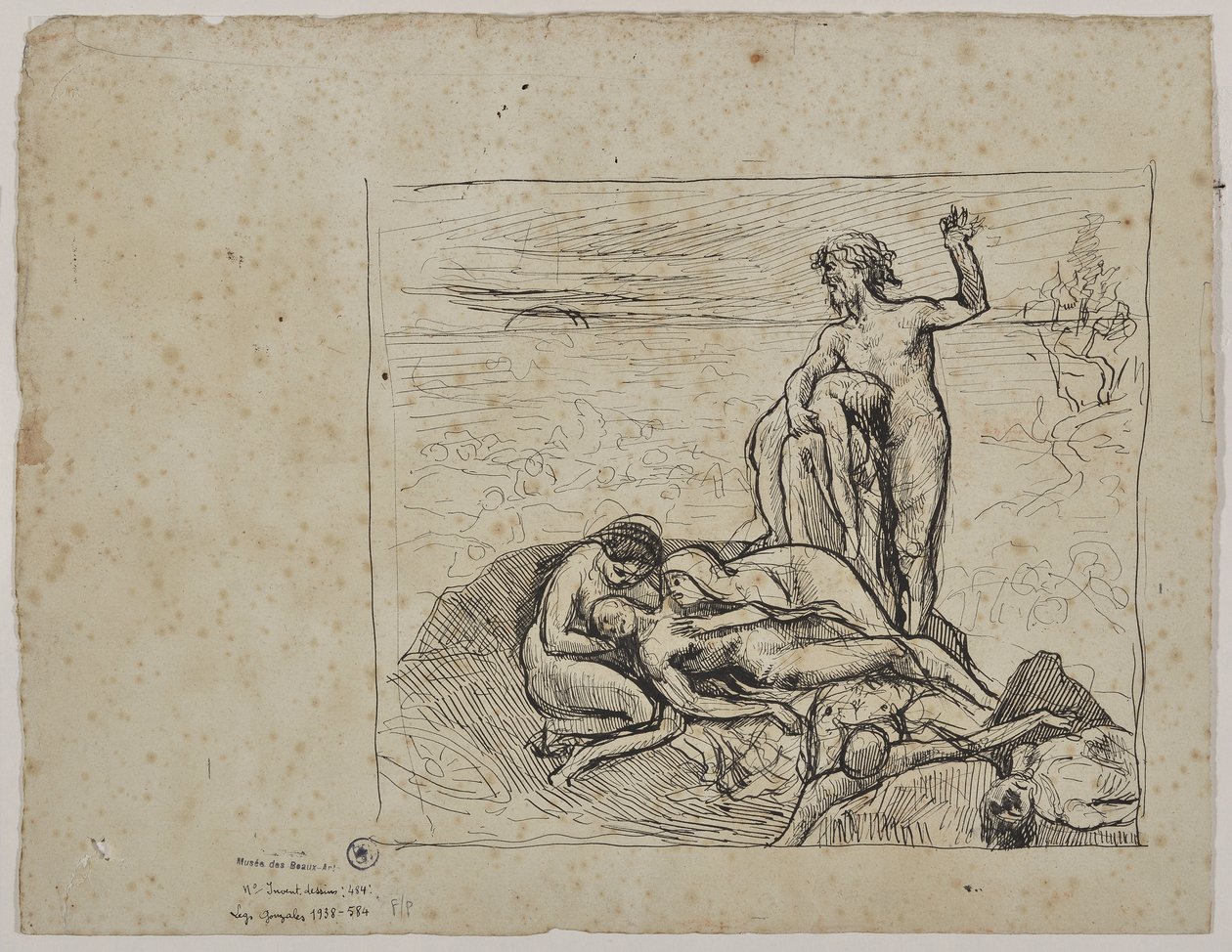 Studie for «Les tears» (tegning) av Valère Bernard