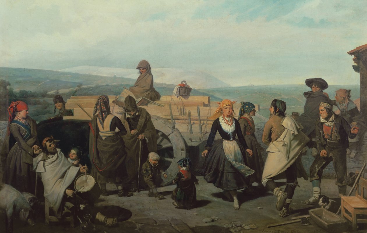 Soriske bønder danser, 1866 av Valeriano Domínguez Bécquer