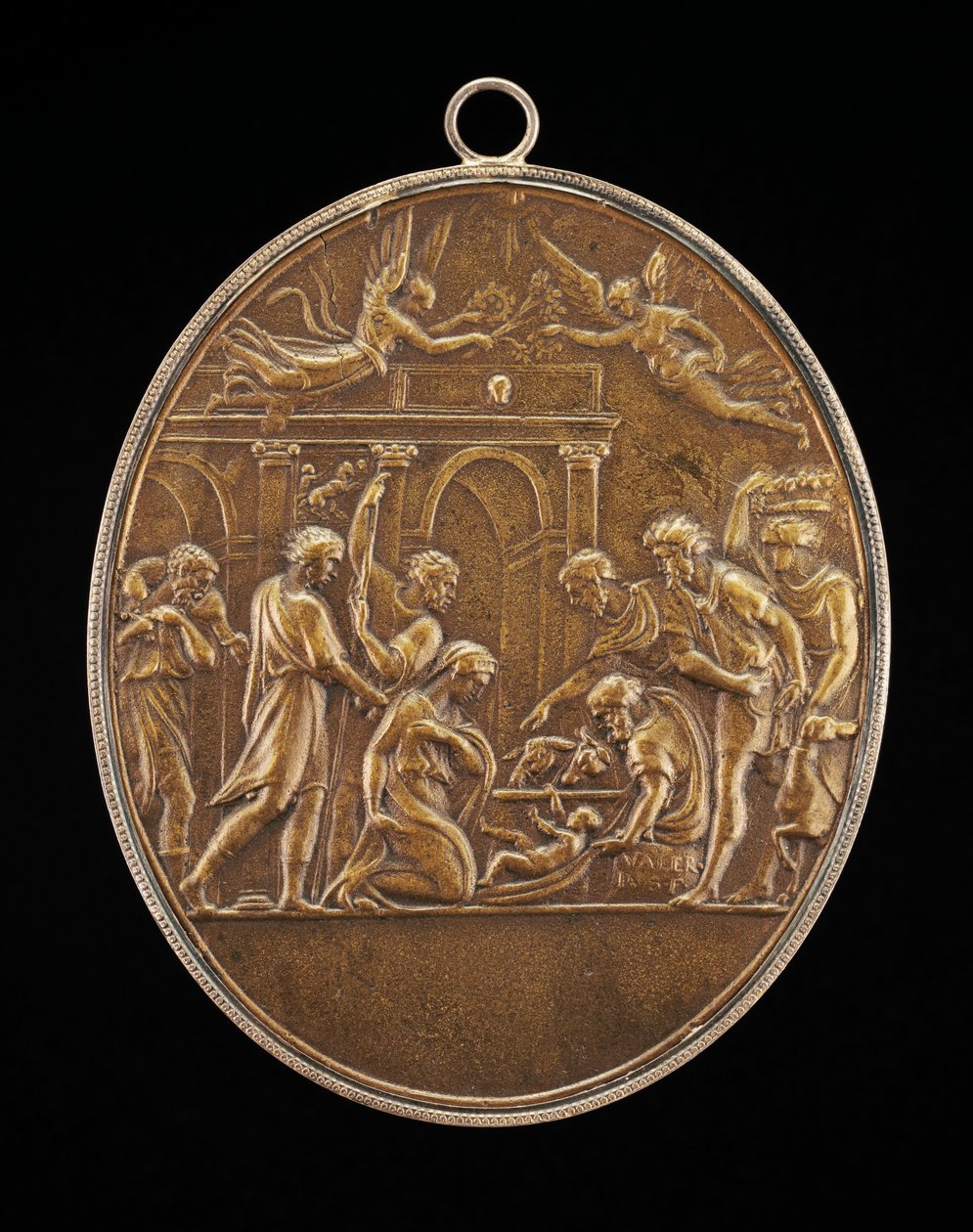 Hyrdenes tilbedelse, 1530-årene. av Valerio Belli