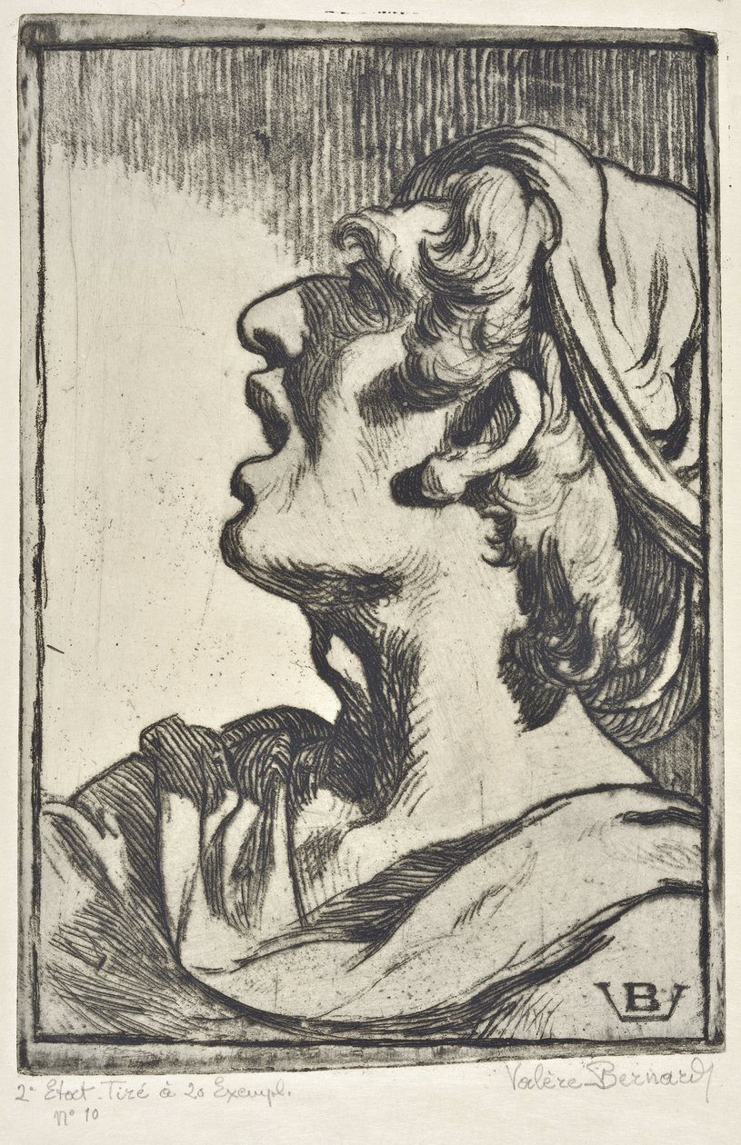Head of Man (tegning) av Valère Bernard