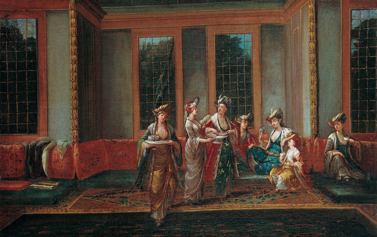 Kvinner som drikker kaffe, 1720-tallet av Vanmour