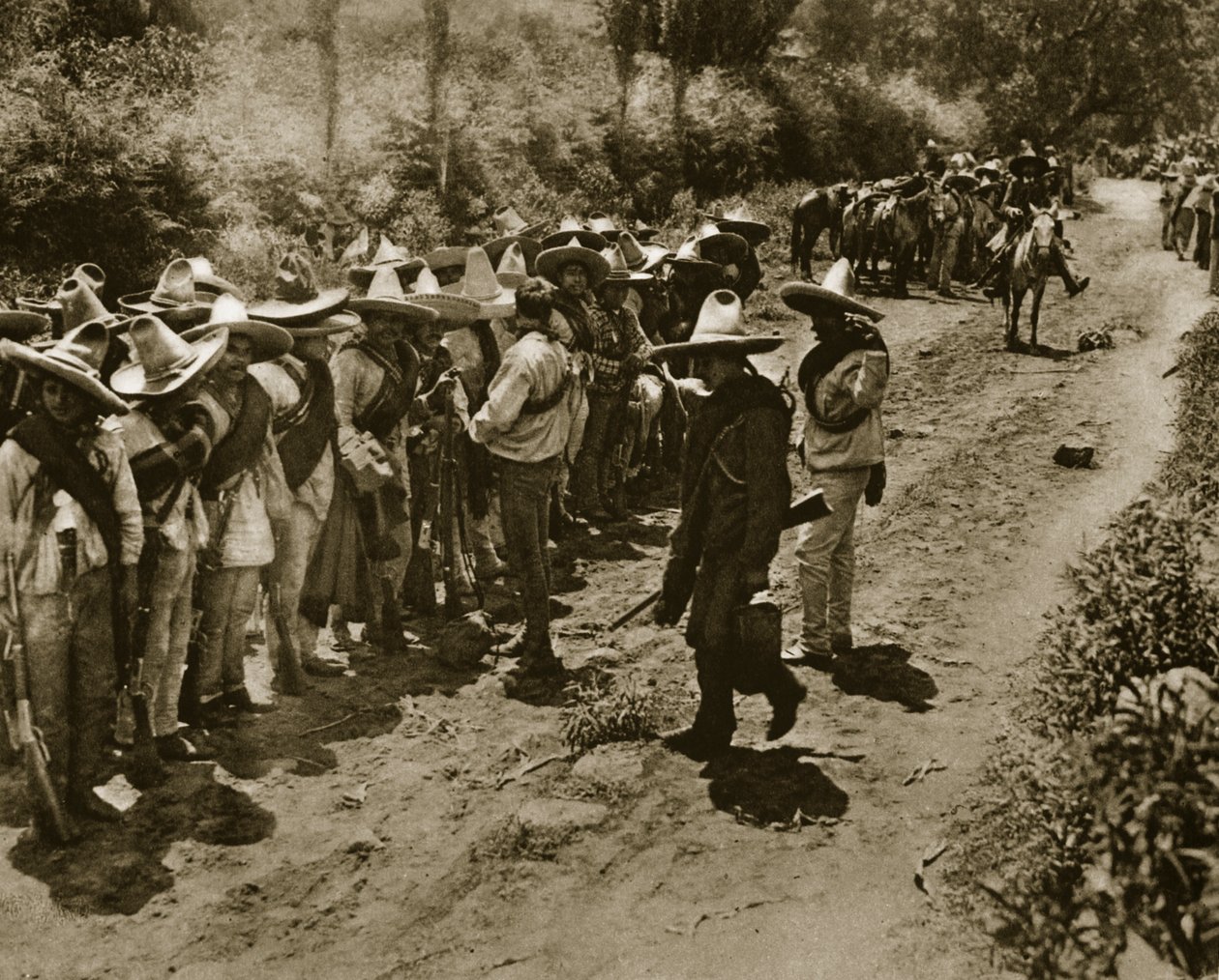 Zapatistas, ca. 1914 (bw-bilde) av Vargas