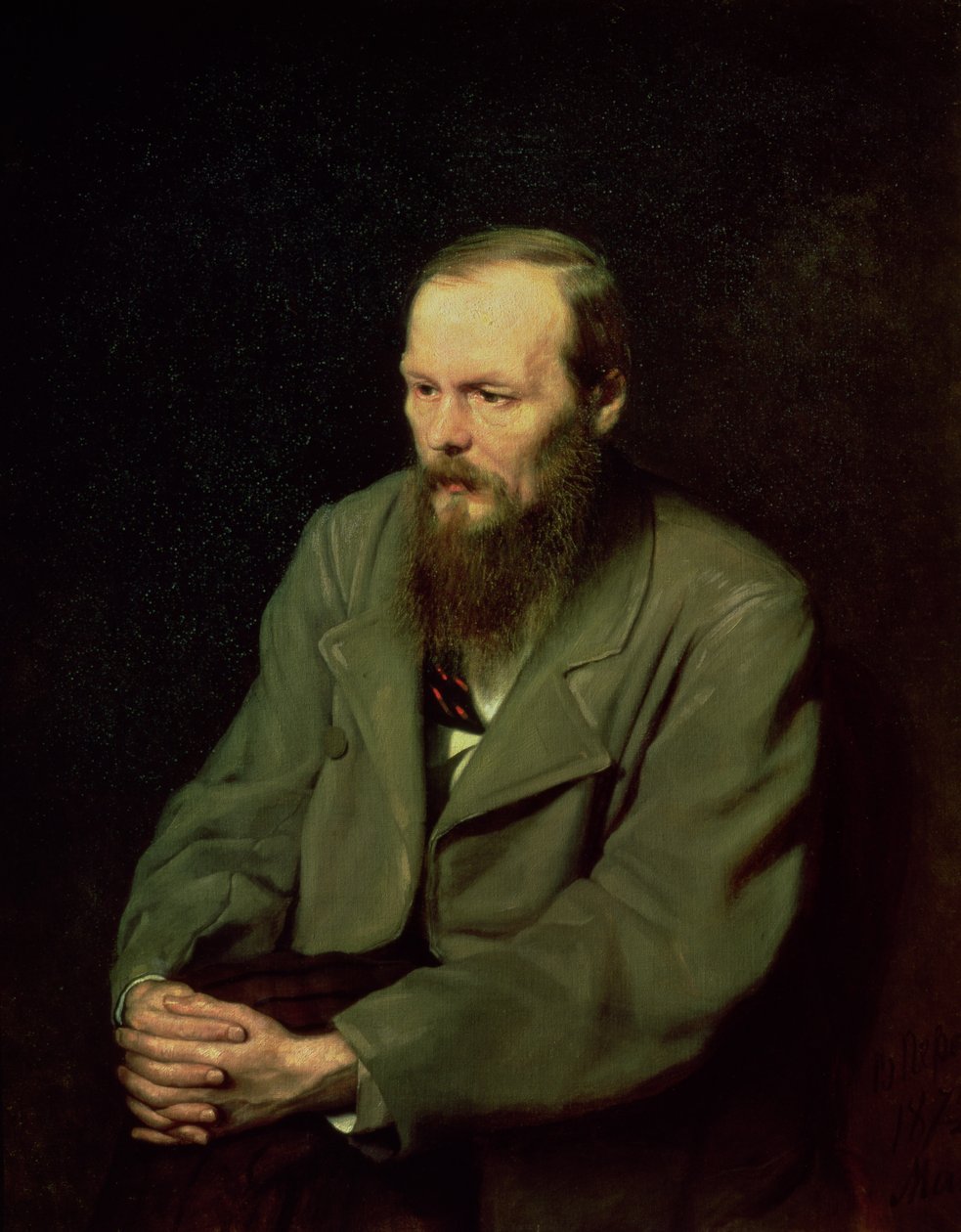 Portrett av Fjodor Dostojevskij (1821-81) 1872 av Vasili Grigorevich Perov