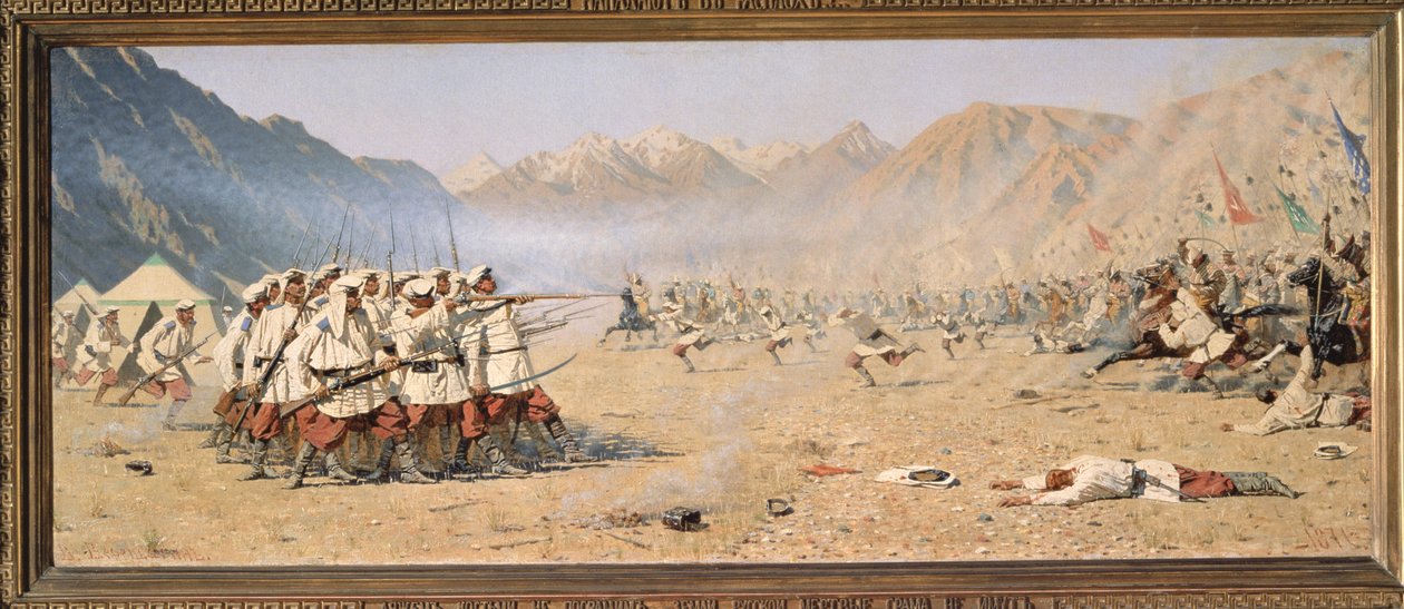 Overraskelsesangrep, 1871 av Vasili Vasilievich Vereshchagin