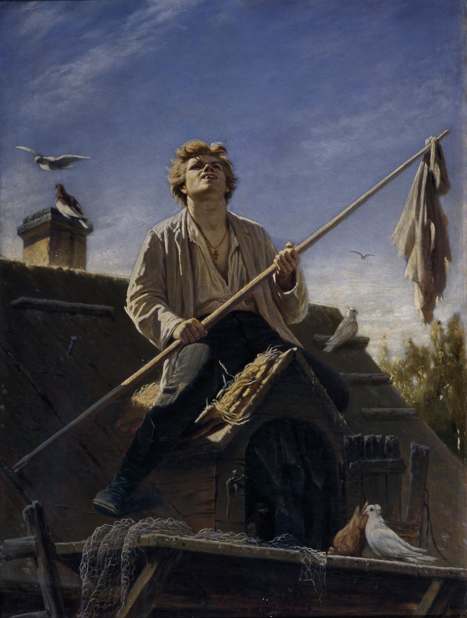 En mer fancy due, 1874 av Vasili Grigorevich Perov