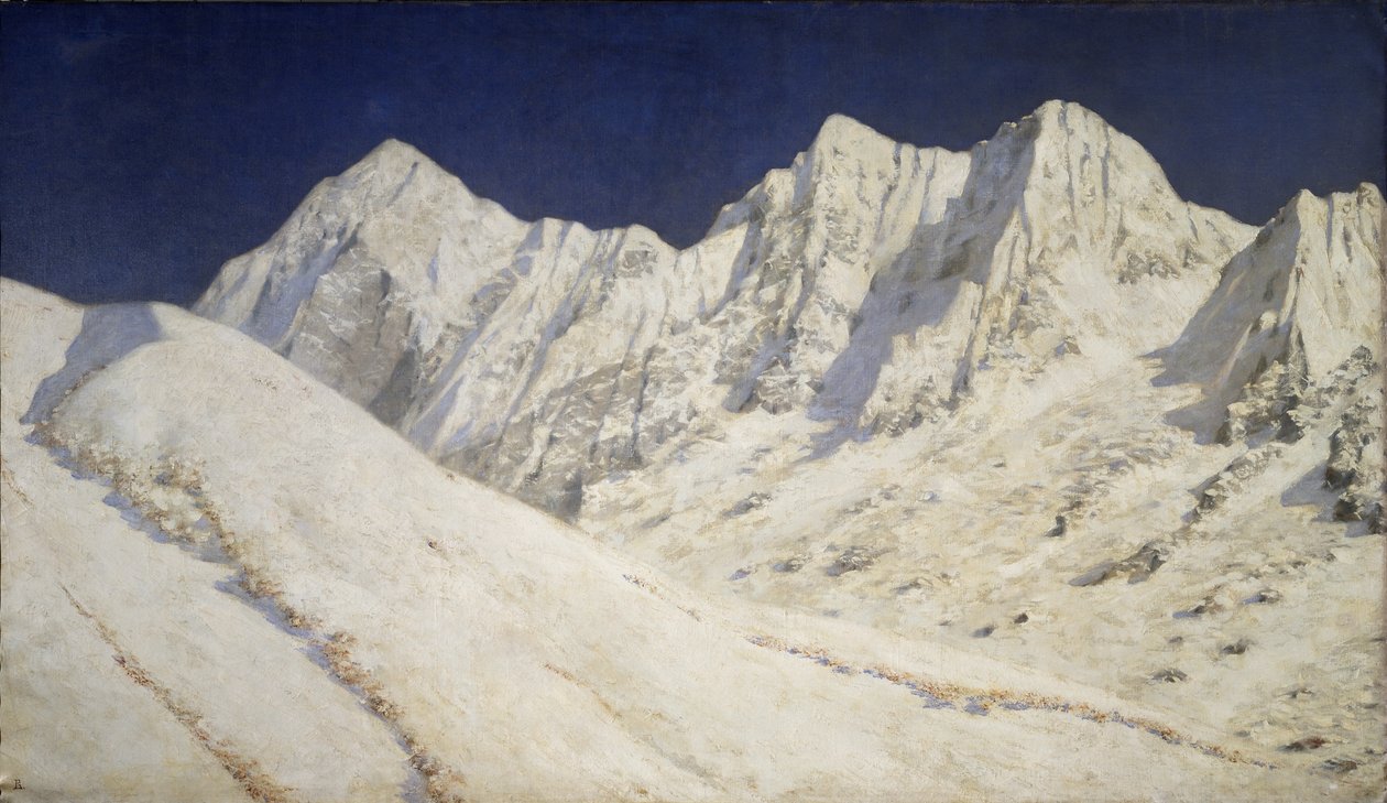 India. Snø på Himalaya, 1874-1876 av Vasili Vasilievich Vereshchagin