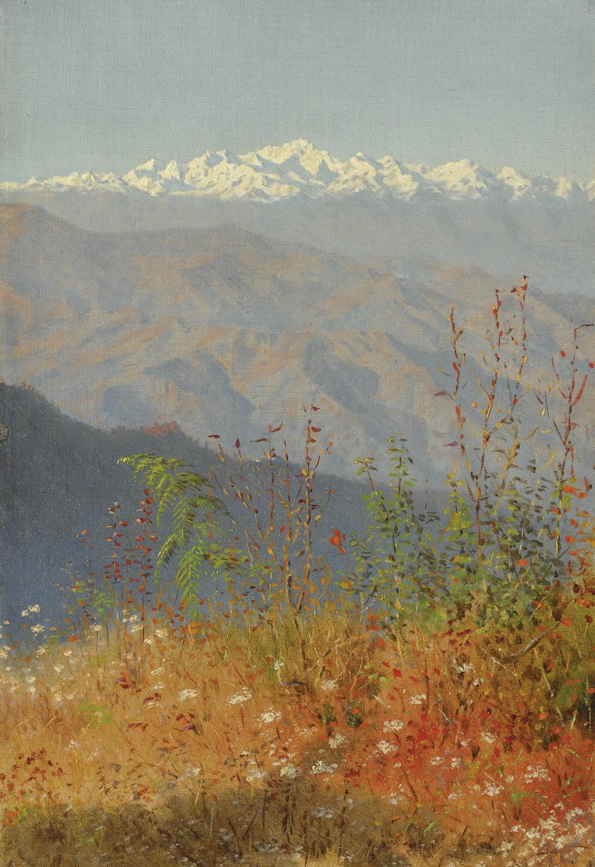 Solnedgang i Himalaya, 1879 av Vasili Vasilievich Vereshchagin