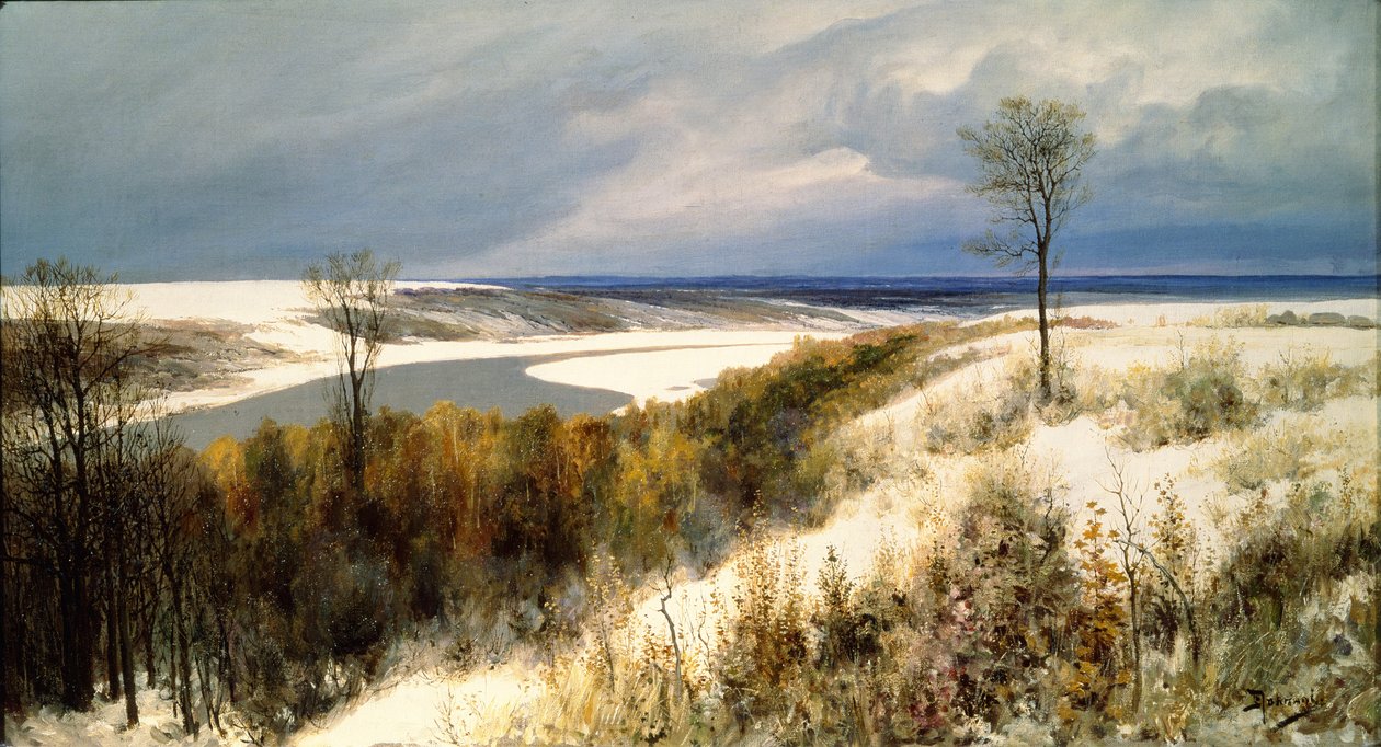 Tidlig snø, 1891 av Vasilij Dmitrievich Polenov