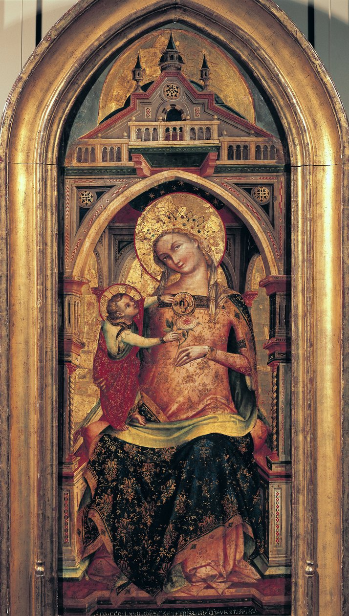 The Virgin and Child, 1372 (tempera på panel) av Lorenzo Veneziano